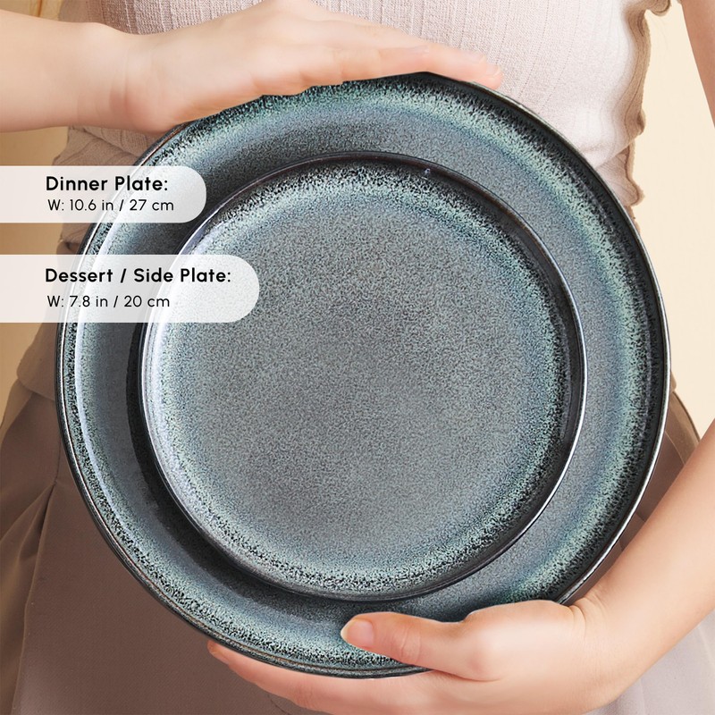 Karaca Fein 24 Piece Reactive Glaze Dinner Set for 6