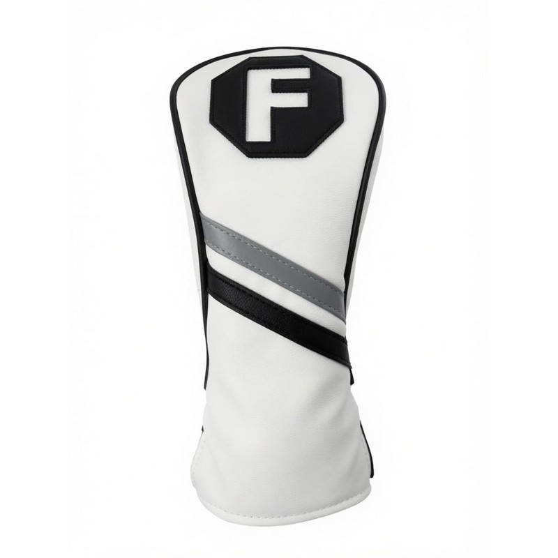 Golfclub headcovers in white (Set of three headcovers)