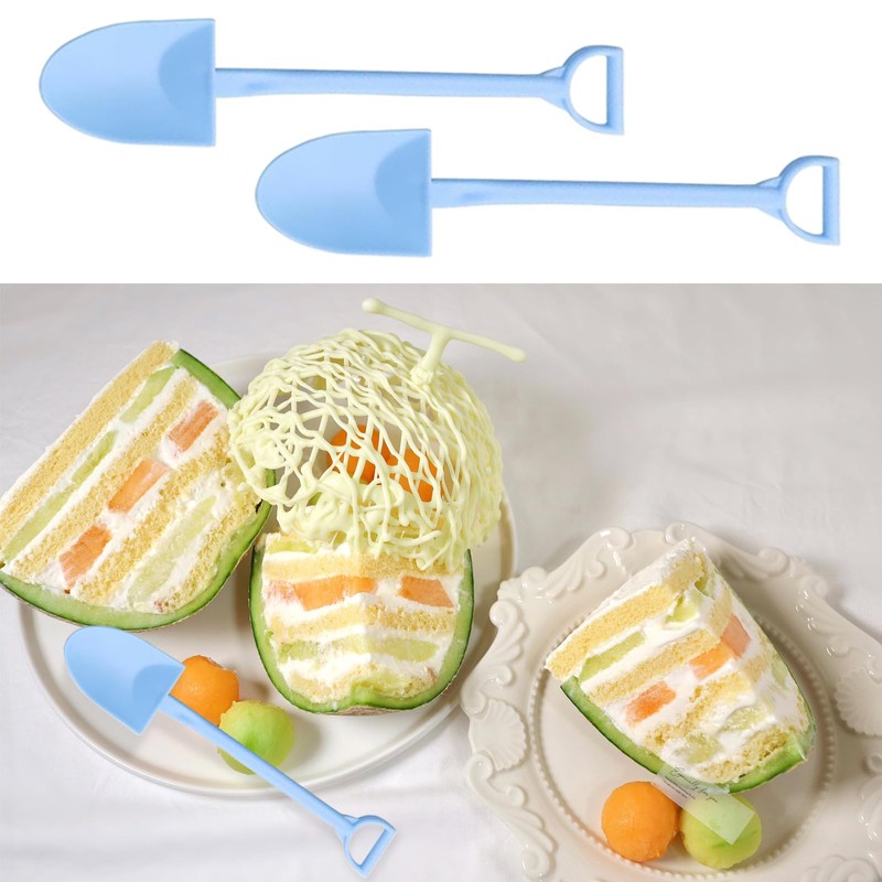 Spade Spoon, Scoop Shaped Creative Shovel, Durable Plastic Dessert Spoons,