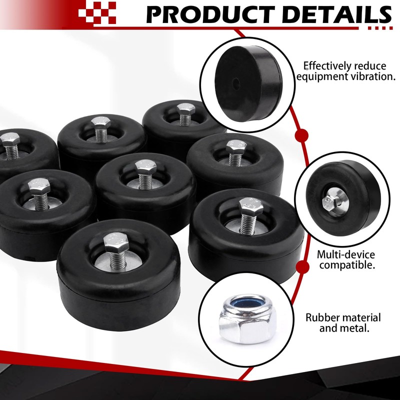 Heavy Duty Rubber Anti Vibration feet Reduce Noise 1 x