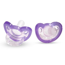 RaZbaby JollyPop - Chupete de bebé para recién nacidos de 3 m+ – Silicona suave de grado médico sin BPA fabricado en los Estados Unidos con una construcción duradera de una sola pieza, apto para
