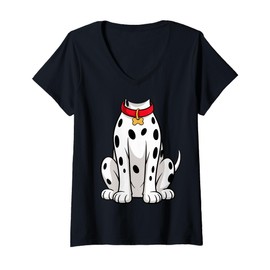 Womens Dalmatian Shirt Adult Men Women Kids Dalmatian Costume V-Neck T-Shirt