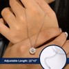YIMERAIRE 1.0CTTW Moissanite Necklace For Women, 925 Sterling Silver Diamond