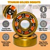 Naivskb Skateboard Bearings 8 Pack - Premium Titanium Coated ABEC9