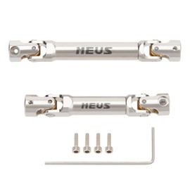 MEUS RACING SCX24 Driveshaft Center Drive Shaft for Axial 1/24 SCX24 C10 Bronco JLU, Silver