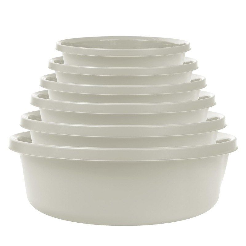 KADAX Matte Plastic Washing Bowl, Plastic Bowl, Round Washing Bowl,
