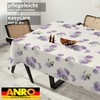 ANRO Oilcloth Tablecloth Wax Tablecloth Washable Garden Tablecloth Round Oval