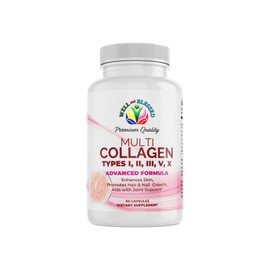 Multi Premium Collagen Supplements for Women with Vitamin C, E -Tighten Skin, Reduce Wrinkles, Strong Nails, Joints & Hair Growth - Anti Aging Skin Care Supplements for Women -90 Capsules