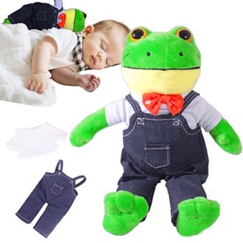 LXPWUMEI Peluche Rana Rhenne Rene 30 cm,Siesta y Compañero de Juego para Niños,Muñeca de Materiales de Comodidades Suaves,Juguete de Peluche de Rana,Regalo de Cumpleaños para Niños y Niñas.