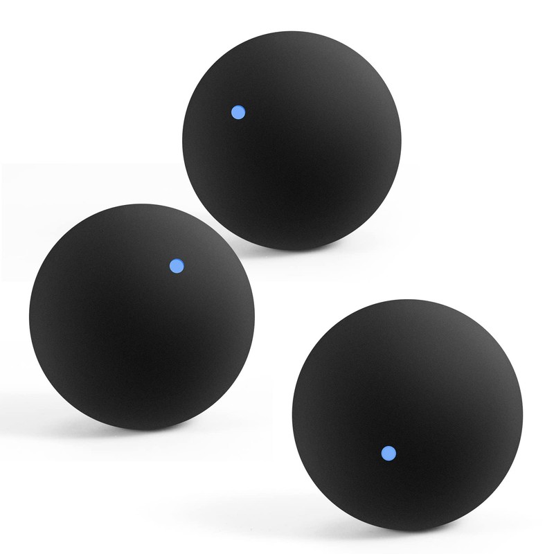 Exogio 3 Pcs Squash Balls Blue Dot Training Squash Ball