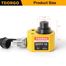 TOORGO 10T 1.0" Stroke Hydraulic Cylinder, Porta Power Ram, Hydraulic Lifting Cylinders