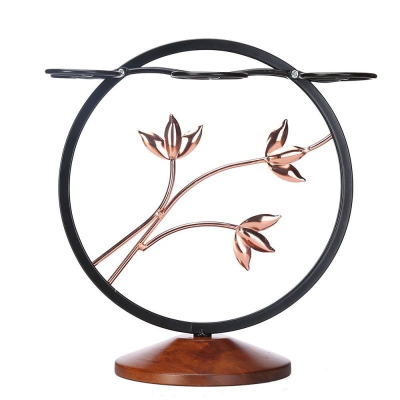 INMTIE 6-Hook Metal Wine Glass Holder Countertop Stemware Rack Tabletop