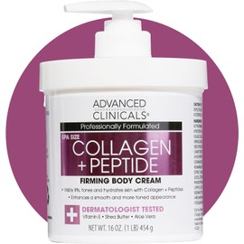 Advanced Clinicals Loción Corporal E Hidratante Facial Con Péptidos De Colágeno Loción De Colágeno Con Péptidos Para Mujeres Y Hombres Que Ayuda A Mejorar El Aspecto De La Piel Arrugada Con