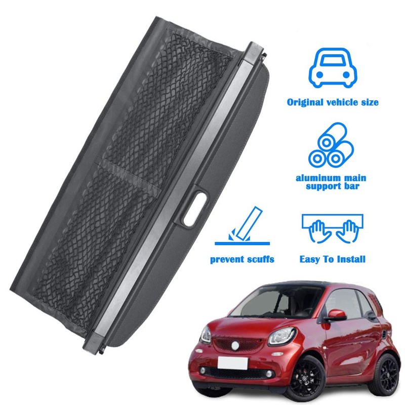 Marretoo for Benz Smart Fortwo Cargo Cover Original Style Retractable