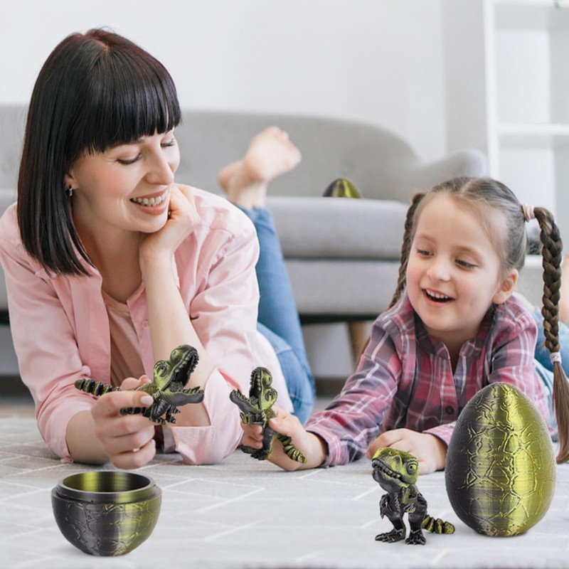 ISFOFO 3D Printed Dragon Egg, Kids Dinosaur ToysDragon Eggs with