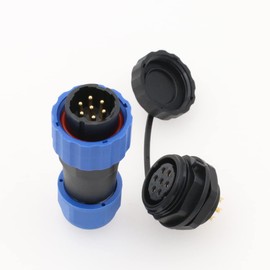SZRMCC SD20 Waterproof Connectors 7 Pin 10A Panel Mount Circular Aviation Cable Connector Industrial Male Plug Female Socket LED Outdoor Wire Connector