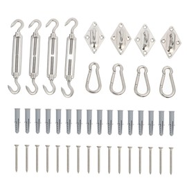 Kisangel Stainless Steel Shade Net Hardware Spring Clamp/Spring Clip Mounting Kit for Sunshade Sail Awning Fixing Fittings