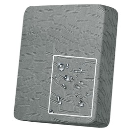 MAXIJIN Waterproof Sofa Seat Cushion Cover Jacquard Sofa Seat Cover Non-Slip Couch Seat Slipcover Protector Replacement for Individual Cushion with Elastic Bottom (Light Grey, 1 Seater)