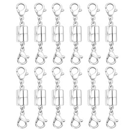 Qulltk Double Lobster Clasp Magnetic Necklace Clasps and Closures 14K Gold and Silver Magnetic Jewelry Clasps Converters for Bracelet Necklaces Extender