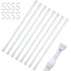 8 Packs Small Tension Rods 16 to 28 inch, Spring