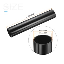 QUARKZMAN PVC Round Pipe, 57 x 63 mm, ID x OD Ventilation Pipe, Plastic Ventilation Duct, Cable Pipe, 33 cm Long, Empty Pipe, Electric Pipe, Rod Pipe, Exhaust Air, Home, Basement, Wall, Ceiling, Cable