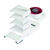 Zyliss E900027 4 in 1 Gemüsehobel, Kunststoff/Edelstahl, weiß/Rot, Mit 4