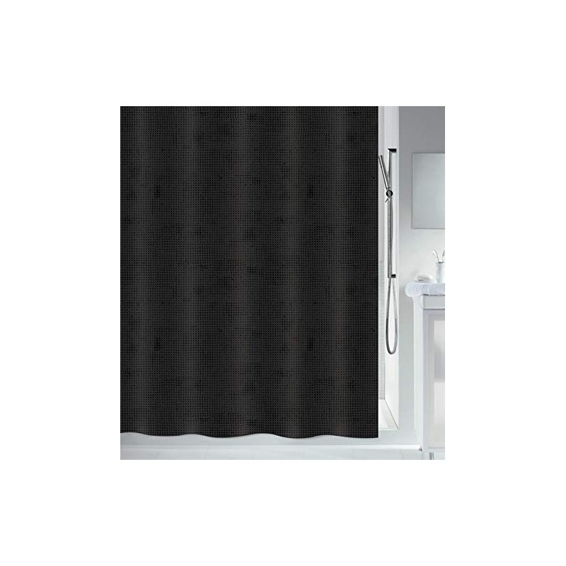 Spirella Mould Shower Curtain, Anti-Bacterial, Washable, Waterproof, Polyester, 180 x