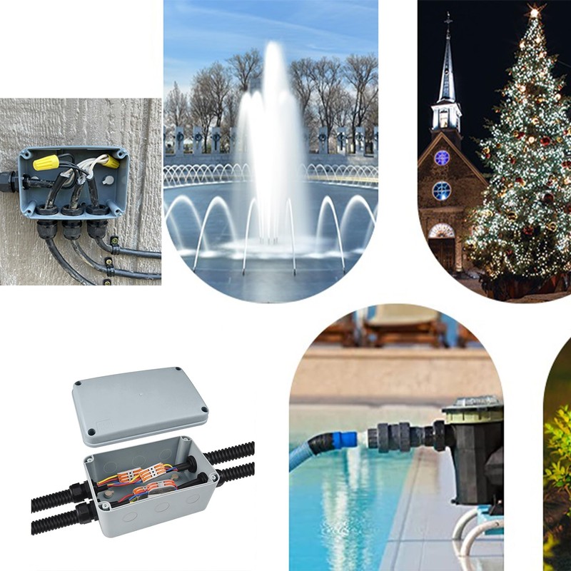 NineLeaf Outdoor Junction Box IP66 Waterproof Electrical Enclosure 4.9"x3.3"x2.3", PVC/ABS