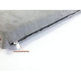 eConsumersUSA Luxurious Comfort Pet Dog Bed External Cover for Small and Large Dogs - Cover ONLY (36"x29" (34"x27"x3"), Suede - Gray)