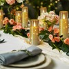 Wondise Flameless Flickering Candles with Embedded Star String Remote and