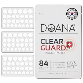 Doana Pimple Patch ( 84 Pieces ) Absorbing Hydrocolloid Original 3 Size Patches for Blemishes and Zits Cover, Spot Stickers for Face and Body, Not Tested on Animals ( Made in KOREA )