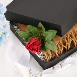 JINMING 12 Gift Boxes with Lids 11x8.5x1.5 Inches Gift Boxes for Clothes, Black Gift Boxes, Shirt Gift Boxes