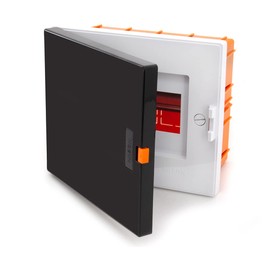 Fuse Box Distribution Box with Spirit Level Flush-Mounted Small Distributor 6 Modules 1 Row IP40 IK07