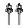 sourcing map 2pcs Roundover Router Bit 15/64" Shank 1/8" Radius
