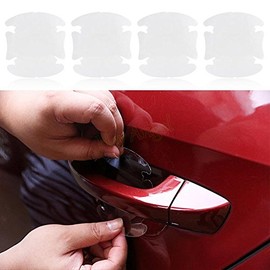 SKS Distribution® 4 pcs Universal Invisible Car door Handle Stickers Car Sticker Protection Protector Film Scratches Resistant Cover