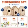 CRAFTY HAPPITOYS Birdhouse Kit - 15 Unfinished Wood Bird Houses
