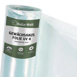 HaGa UV4 Greenhouse Film 6 m Wide Transparent PE Film - as Polytunnel, Greenhouse, Tomato House, Weather Resistant, UV-Resistant (Sold by the Metre)