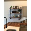 FODUE Industrial Pipe Shelving Bookshelf Rustic Modern Wood Ladder Storage