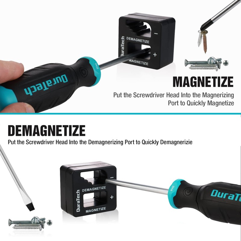 DURATECH 12-Piece Magnetic Screwdriver Set, 5 Phillips and 5 Slotted