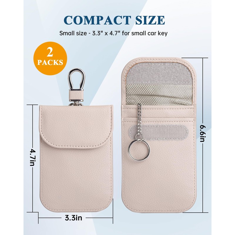 Faraday Bag for Key Fob (2 Pack), Faraday Key Fob