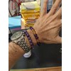 RAYON Amethyst Citrine bead bracelet men 10mm stretch 7, 7.5,