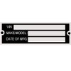VIN Serial ID TAG Plate Data Blank CAR Truck HOT