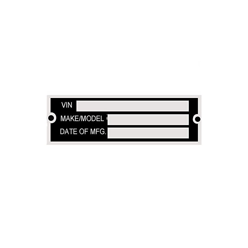 VIN Serial ID TAG Plate Data Blank CAR Truck HOT