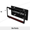 Thin Red Line License Plate Frames - 2 pcs Black