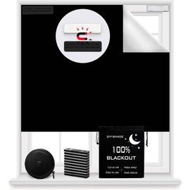 Magnetic Blackout Blind 100% Blackout Shades Portable Blackout Window Cover Blackout Curtains for Any Windows,1.45M x3M Strong Magnetic Fasteners,Cut to Any Size/Shape