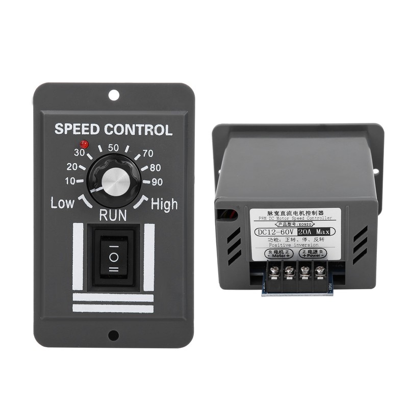 DC12-60V 20A DC Brush Motor Speed Controller Forward/Reverse Electric Motor