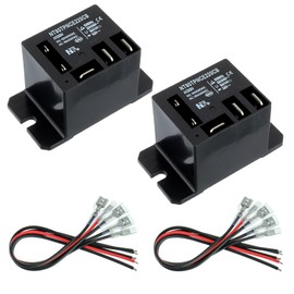 EPLZON NT90-AC220-10X Power Relay AC 220V Coil 220 VAC 30A 40A SPDT(1NO 1NC) with Flange Mounting and 10 Quick Connect Terminals Wires Mini Relay(Pack of 2pcs)
