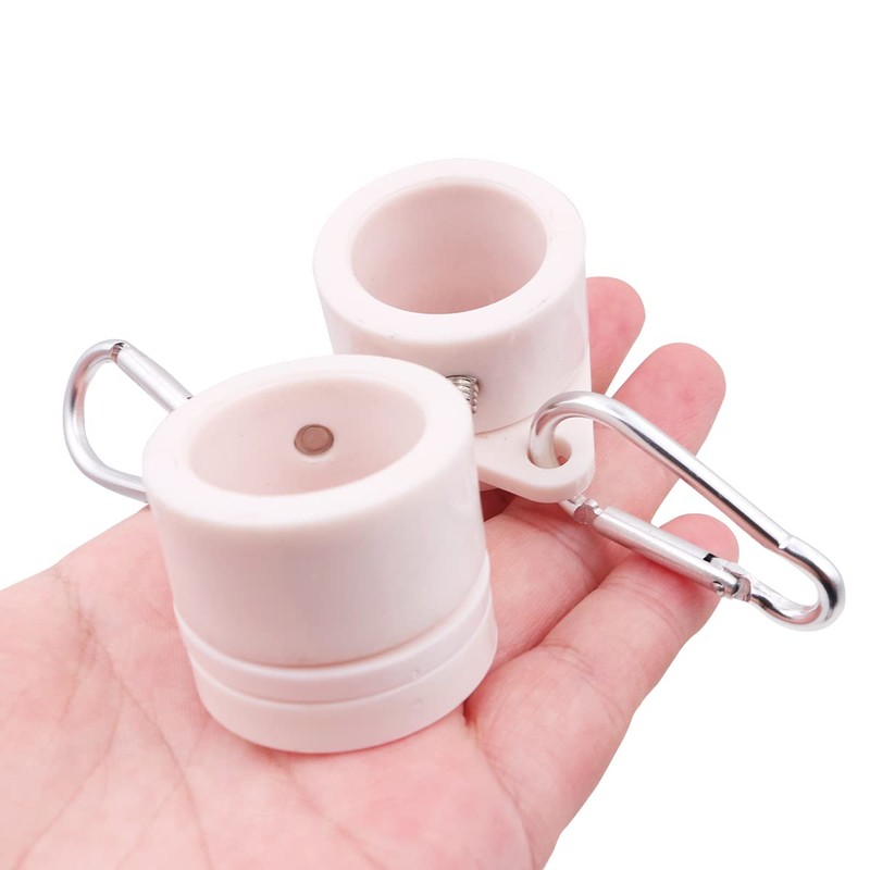 Shiwaki 2 Rotating Flag Pole Rings, White Flag Pole Buckle,