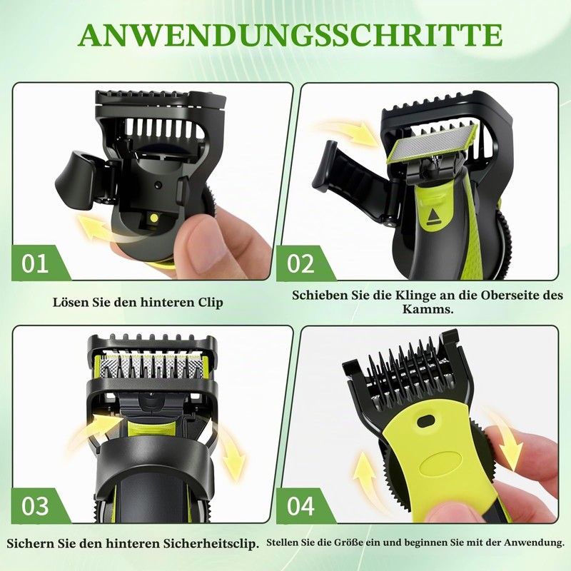 14-in-1 Trimmaufsatz (0,4–10 mm) Verstellbarer Aufsatz Trimmer Aufsätze