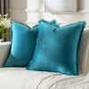 FUTEI Teal Boho Throw Pillow Covers with Tassels 18x18 Inch